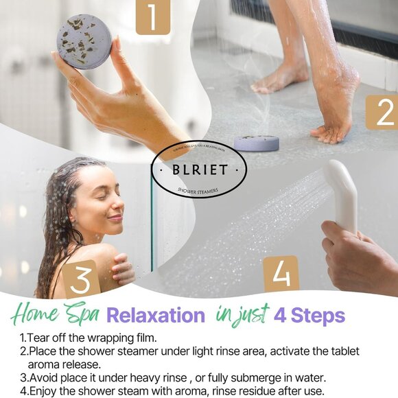 Shower Steamers Aromatherapy 8 Pack Gifts for Women, Birthday Christmas White El - Picture 6 of 8